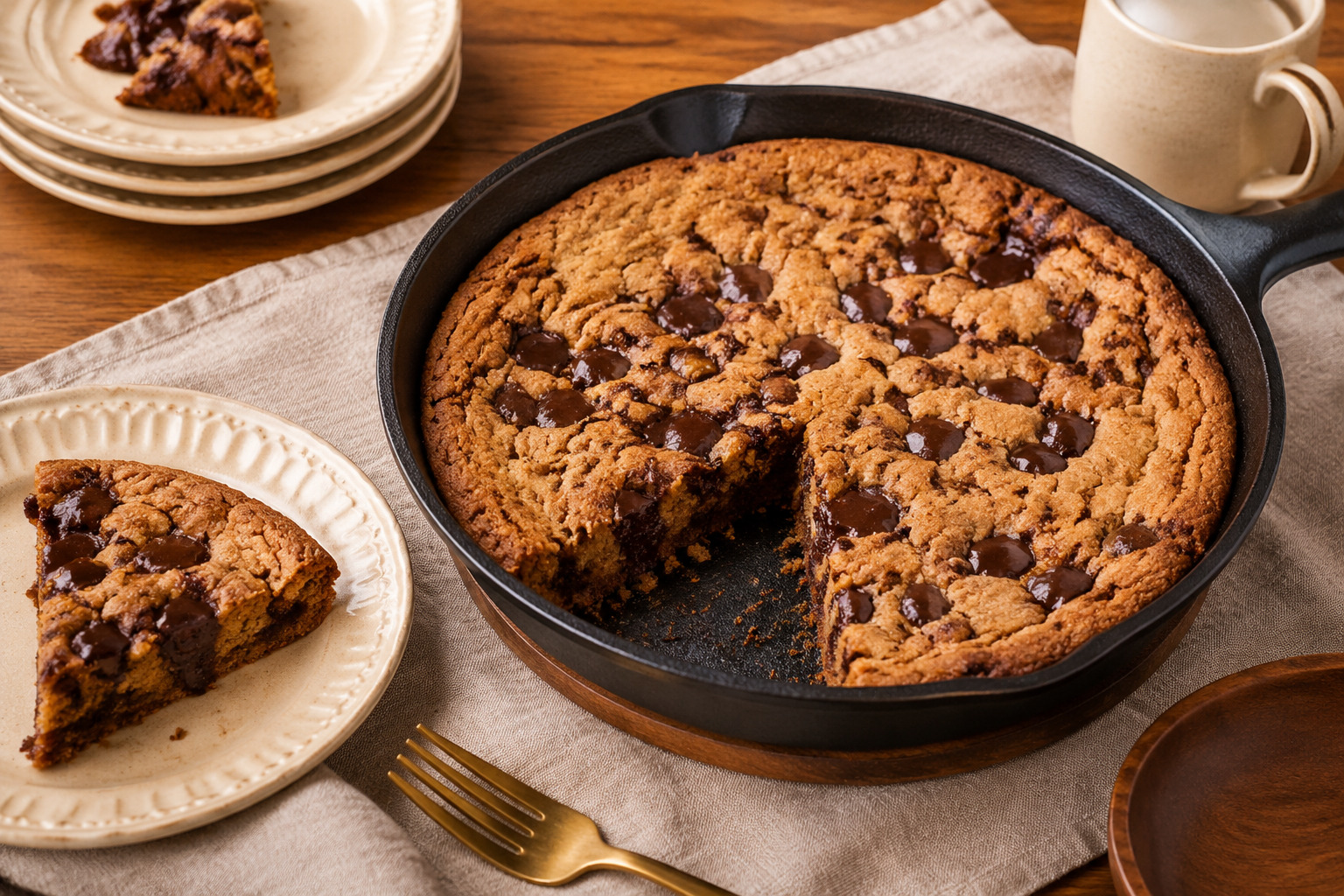 Chocolate Chip Skillet Cookie